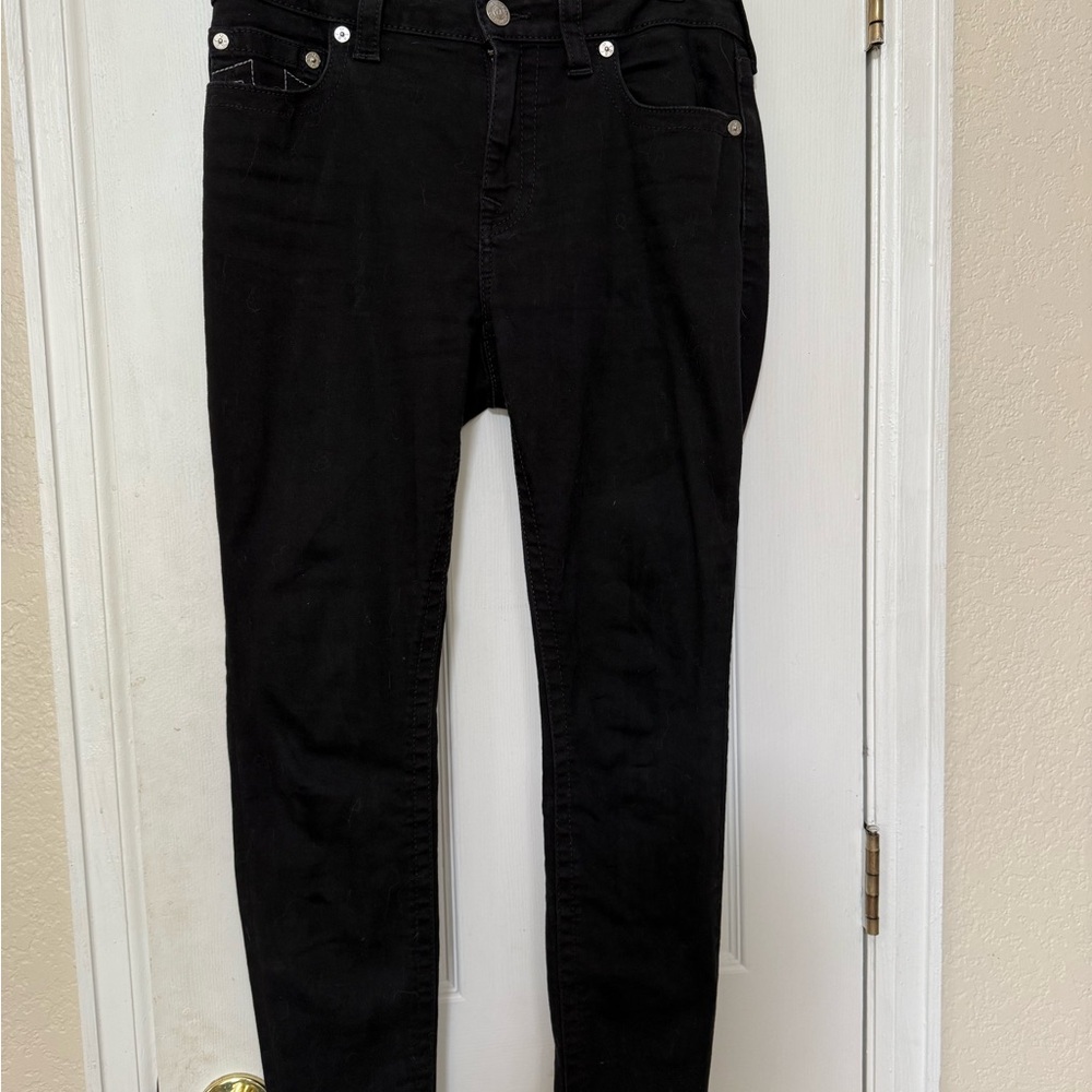 True Religion Women's Jet Black Skinny Jeans